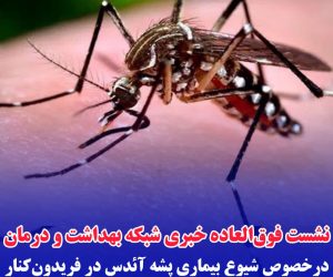 نشست فوق‌العاده خبری شبکه بهداشت و درمان درخصوص شیوع بیماری پشه آئدس در فریدون‌کنار